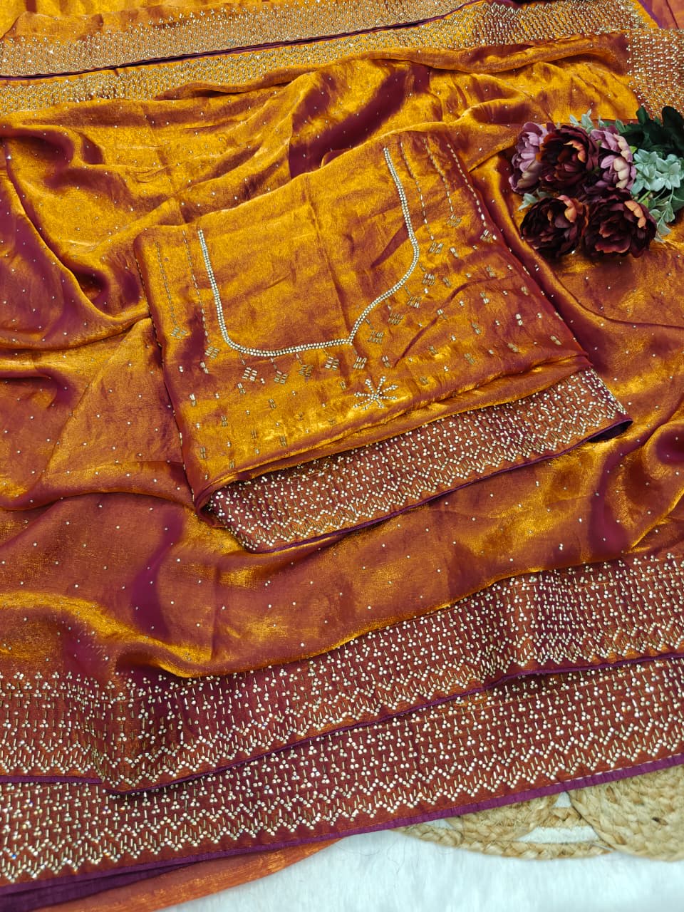 Fancy Designer Space Silk Saree - Soft Space Silk Saree Online India - Buy at ₹1999 - Image 1