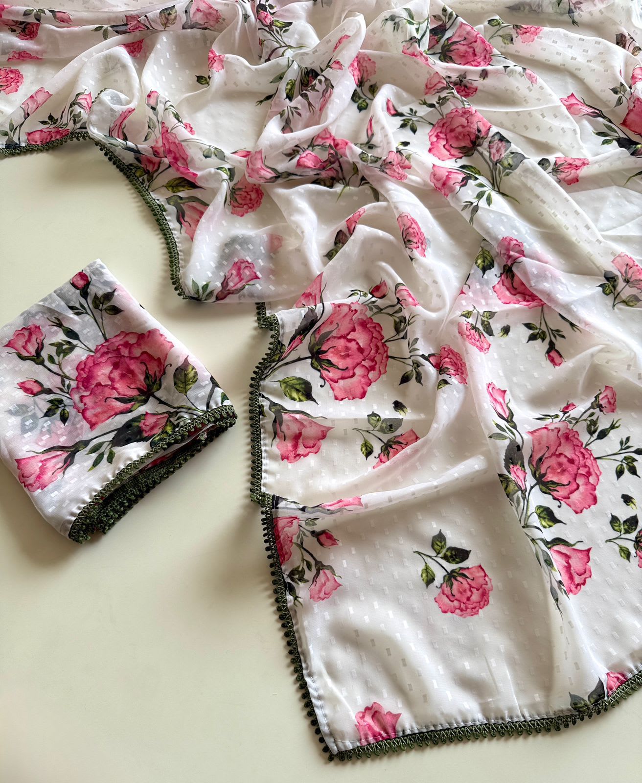 Soft Georgette Jacquard Butti Saree – New Fancy Collection - View 2