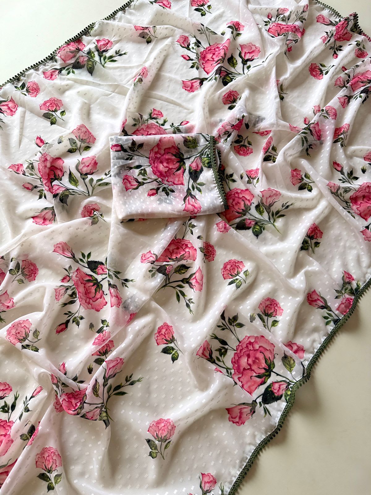 Soft Georgette Jacquard Butti Saree – New Fancy Collection - View 4