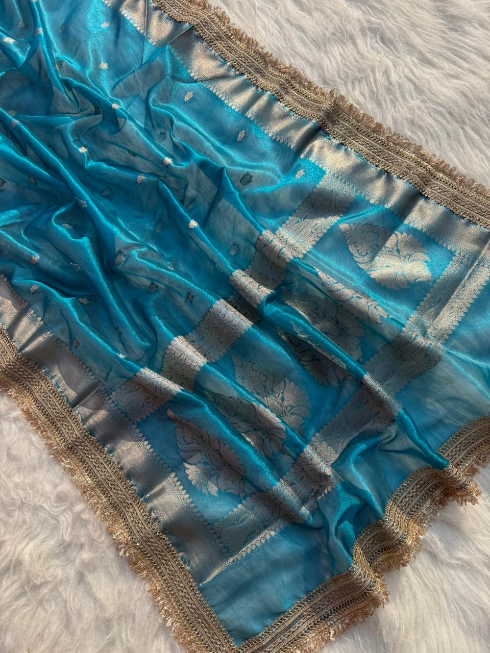 Premium Banarasi Zari Tissue Silk Saree - View 2