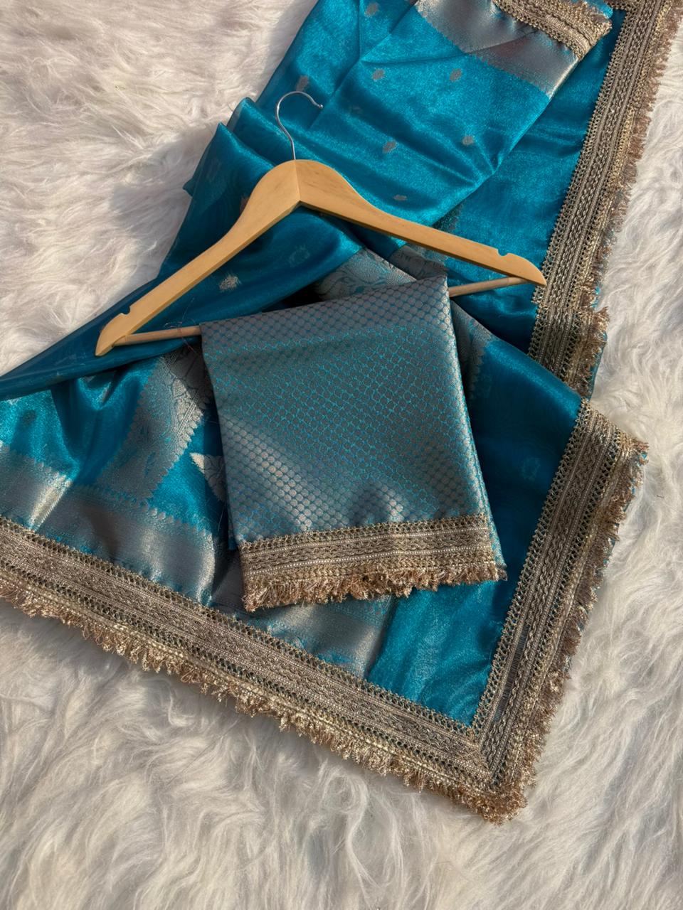 Premium Banarasi Zari Tissue Silk Saree - View 5