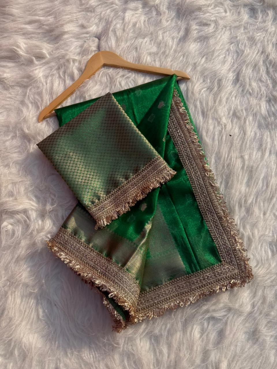 Premium Banarasi Zari Tissue Silk Saree - View 6