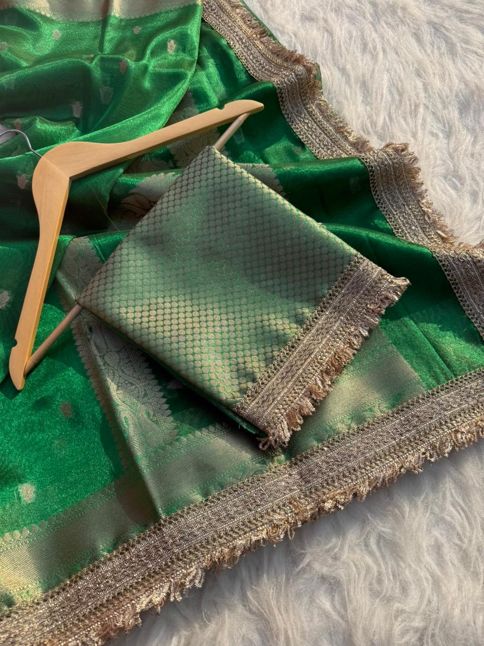 Premium Banarasi Zari Tissue Silk Saree - View 5