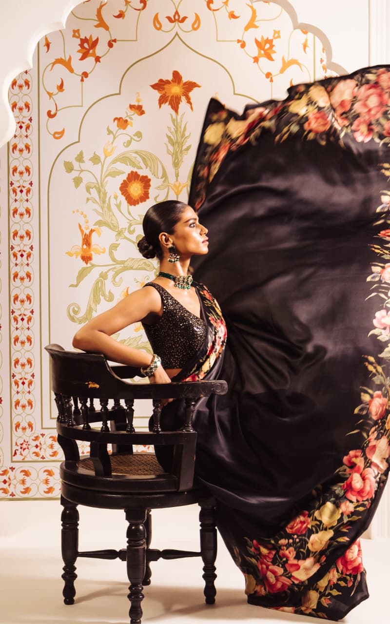 Designer Japan Satin Saree – New Launch - Japan Satin Silk Saree Online India - Buy at ₹1099 - Image 1