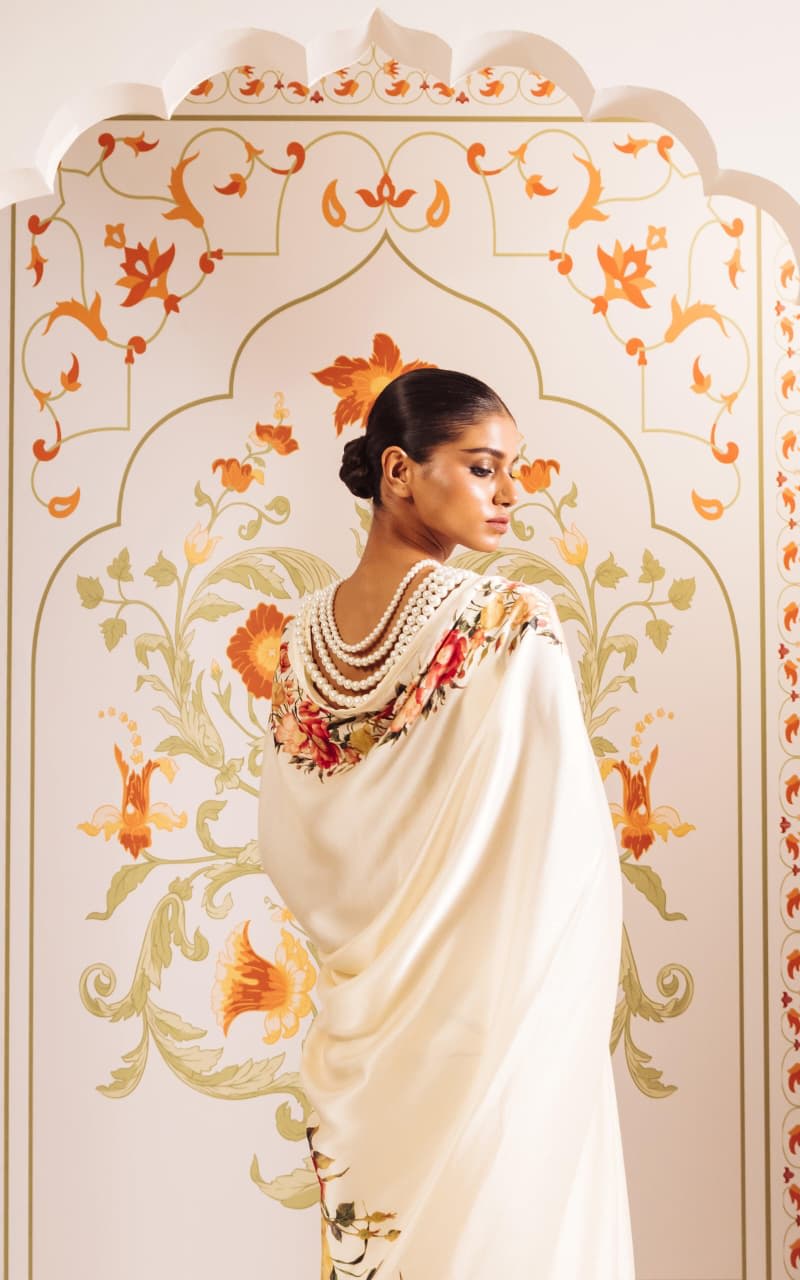 Designer Japan Satin Saree – New Launch - View 4