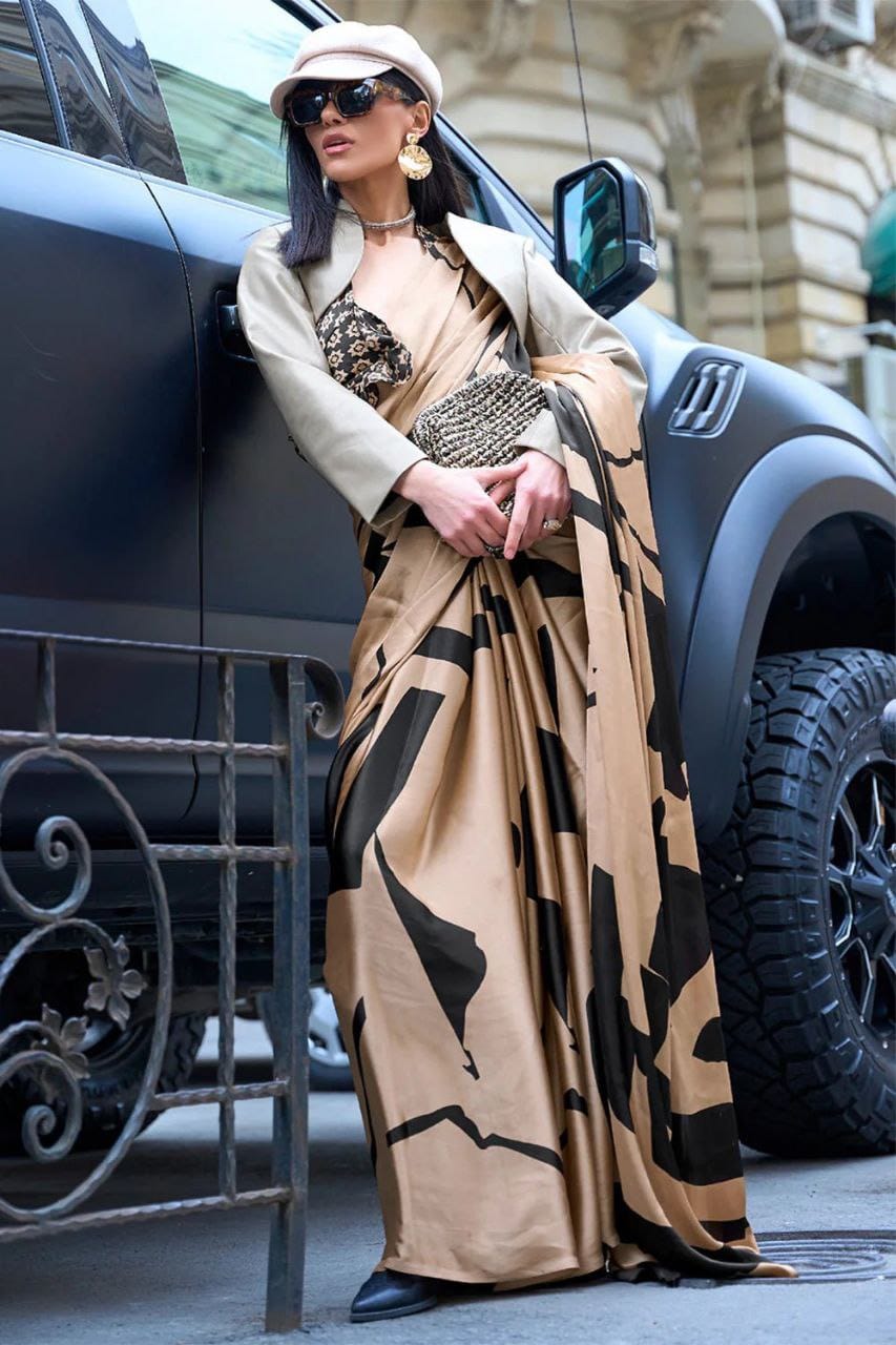 Designer Japan Satin Saree - View 2