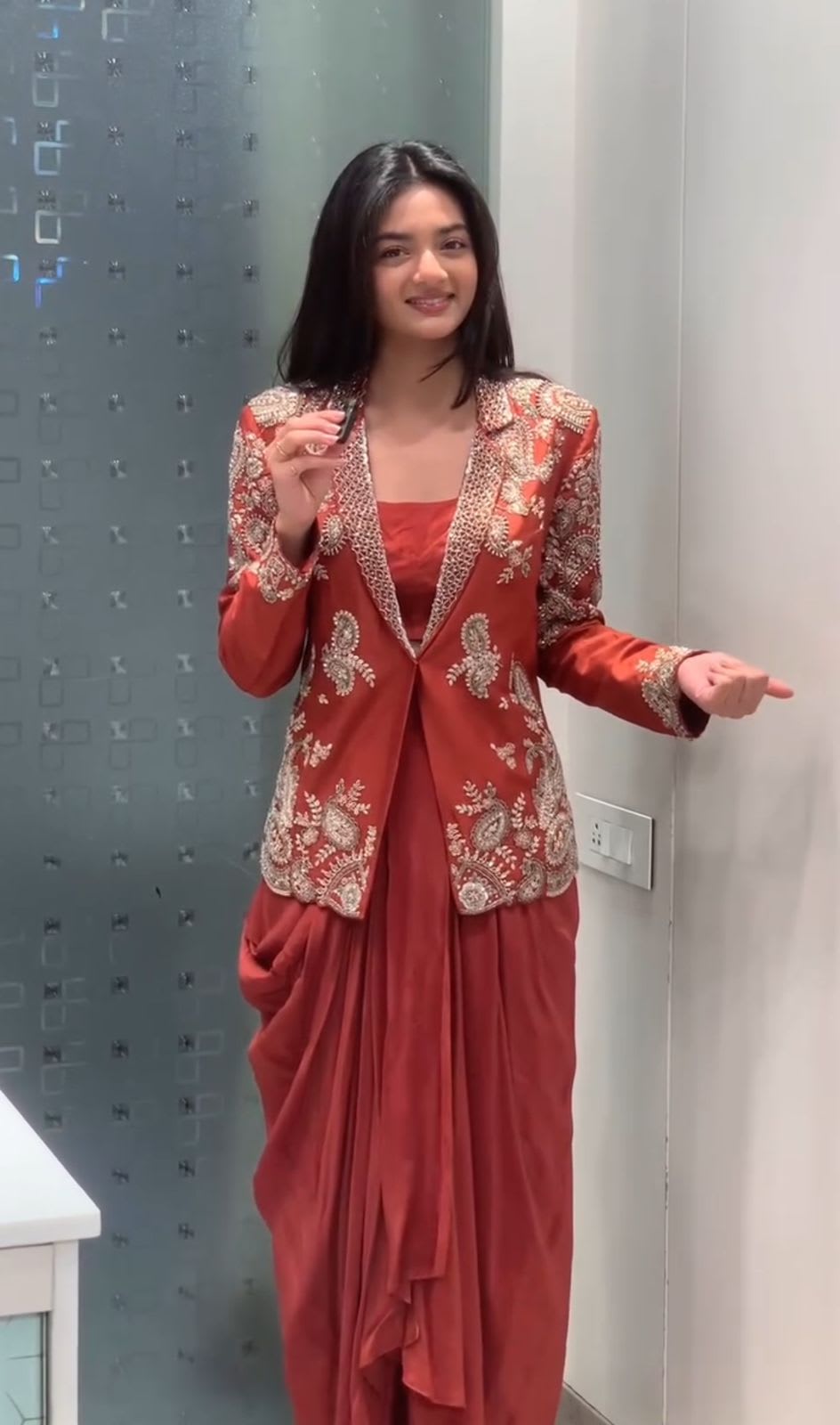 Trending Party Wear Koti with Dhoti Lehenga Set - View 2