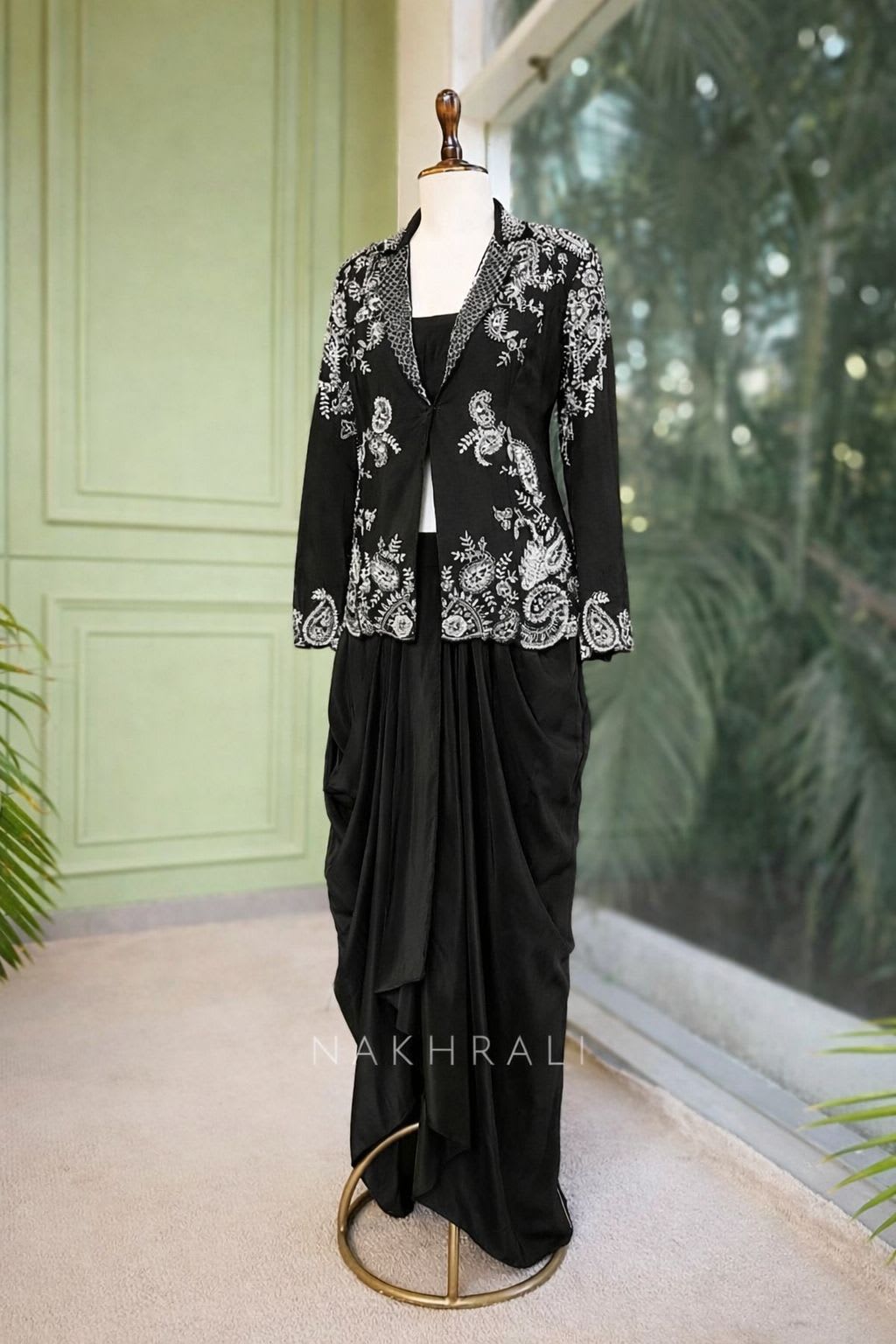 Trending Party Wear Koti with Dhoti Lehenga Set - View 2