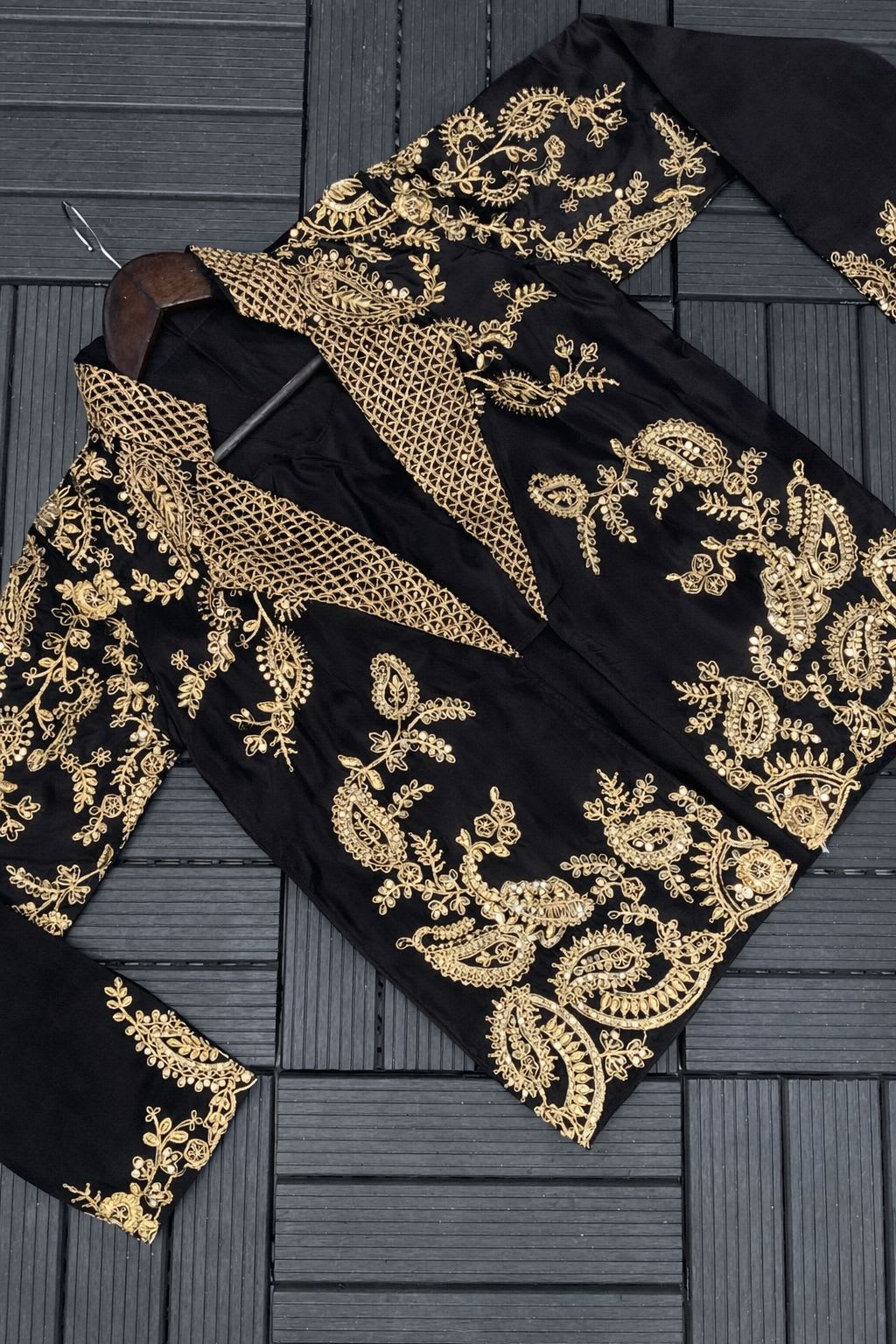 Trending Party Wear Koti with Dhoti Lehenga Set - View 4