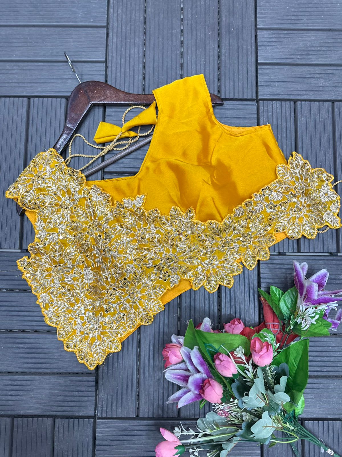 Super Trending Embroidery Cording Ready-to-Wear Saree - View 4