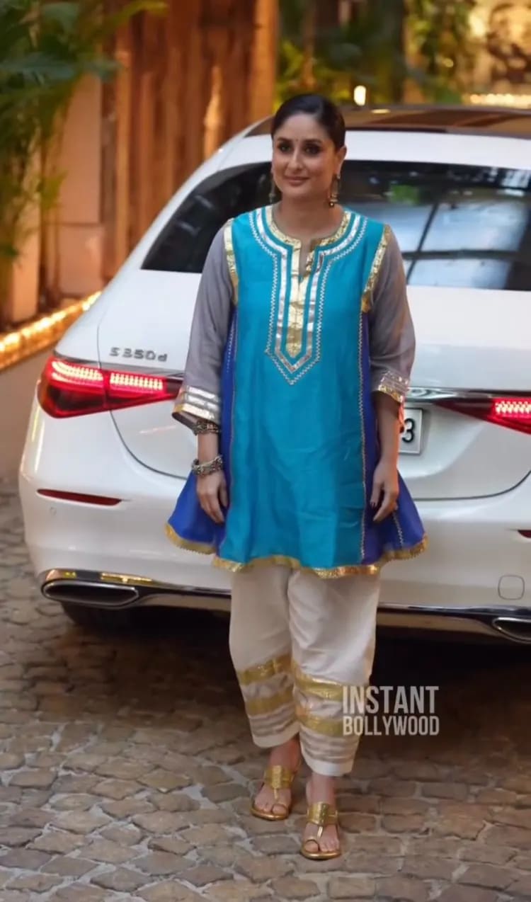 Kareena Kapoor Inspired Co-Ord Set - Chinon Silk Saree Online India - Buy at ₹1550 - Image 1