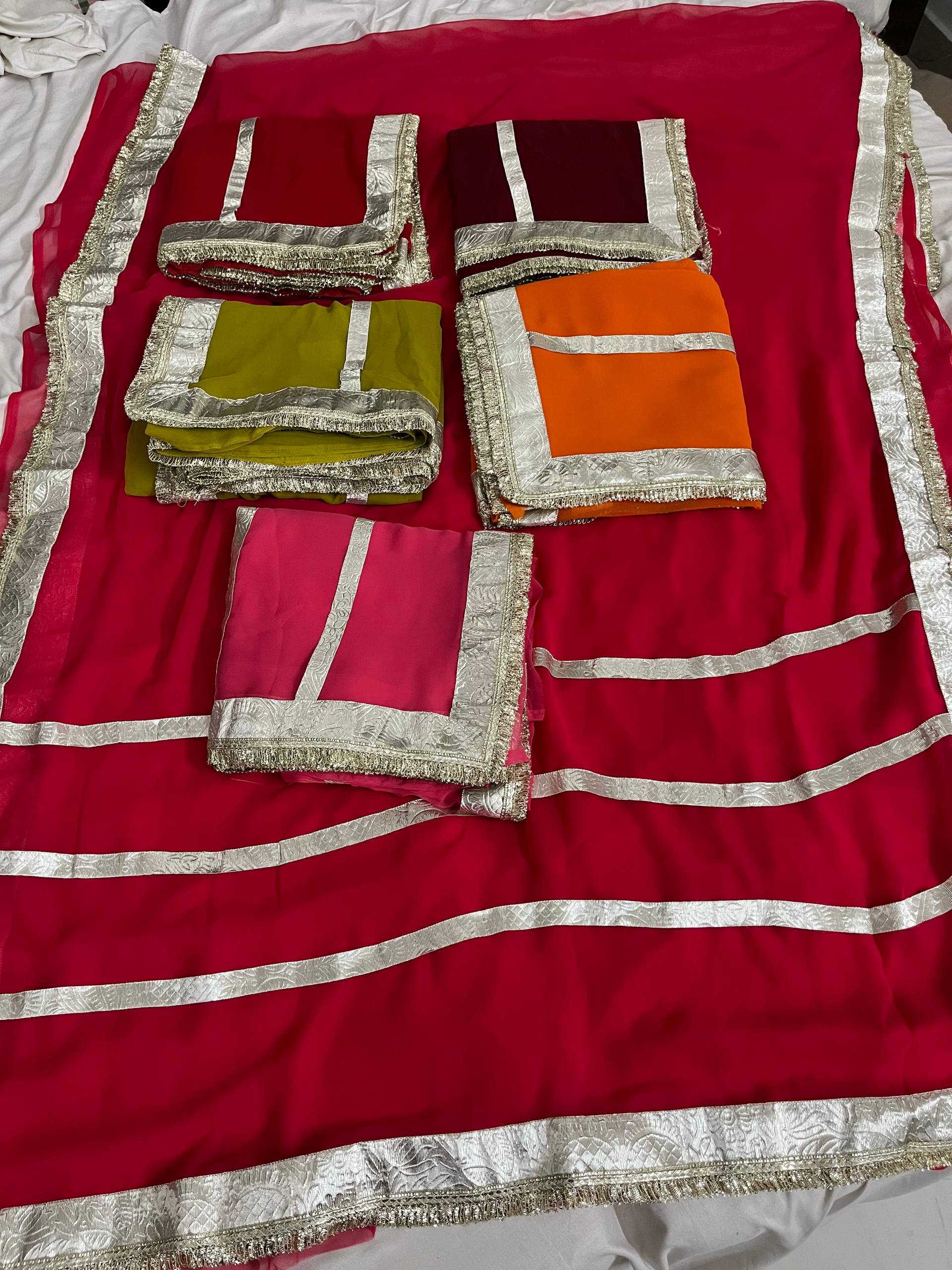 Ankita Lokhande Inspired Gotta Lace Work Saree - View 2