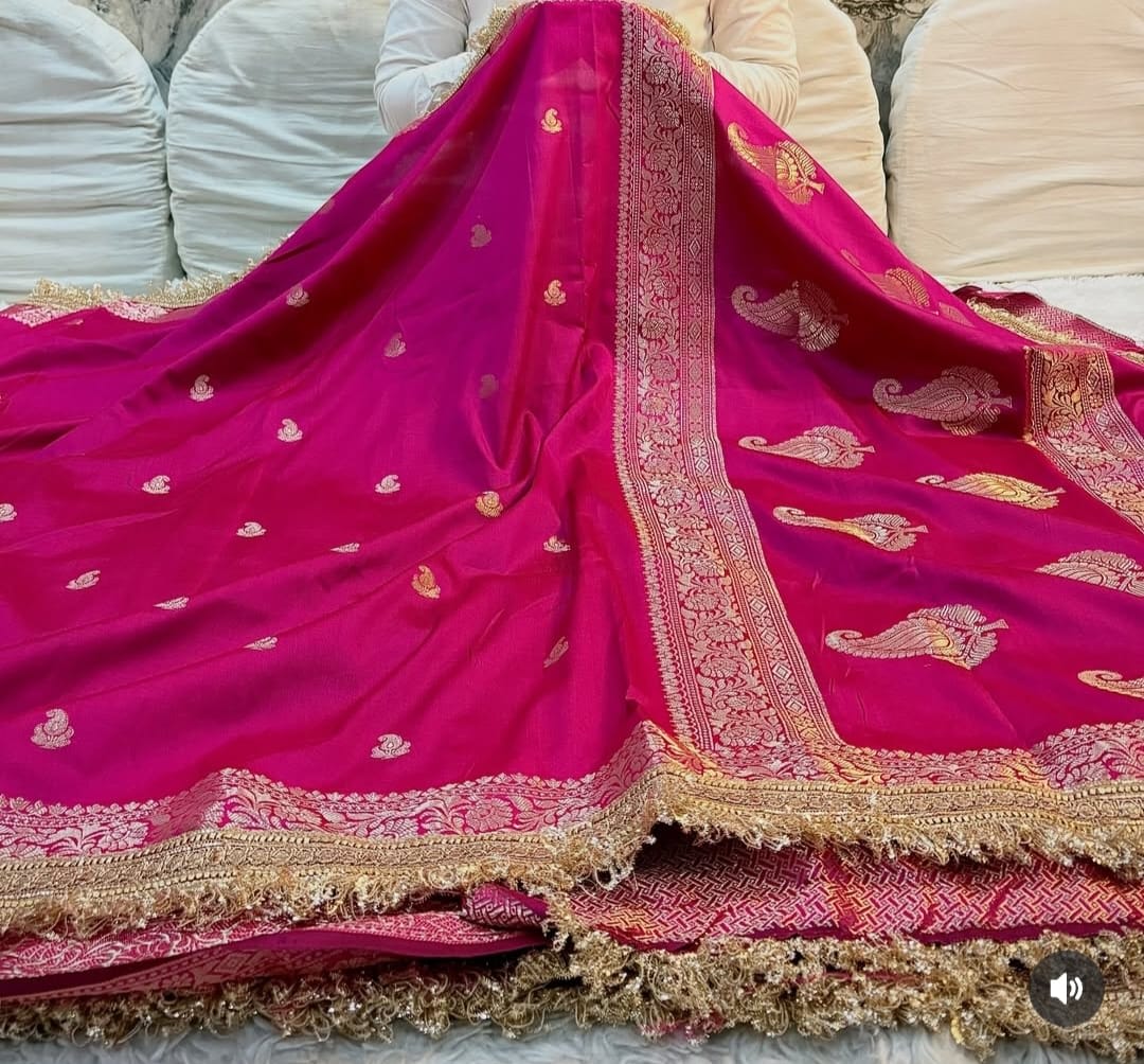 Royal Banarasi Soft Kataan Silk Saree – Rich Zari Weave Collection - Banarasi Katan SIlk Saree Online India - Buy at ₹1899 - Image 1