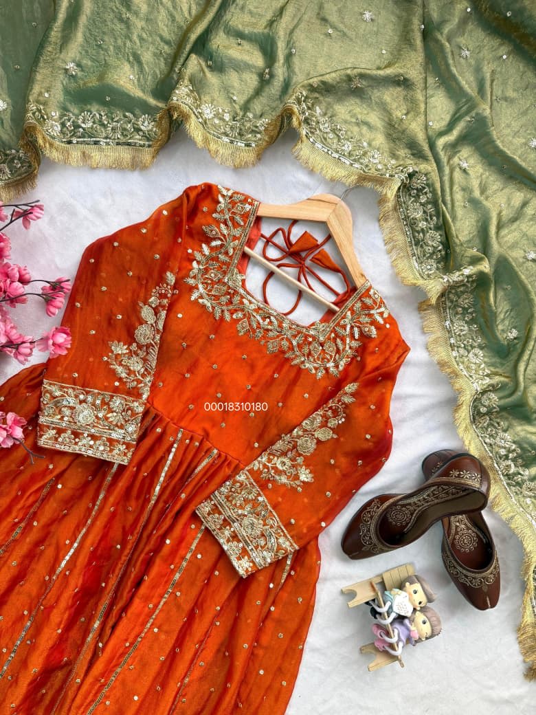 Premium Anarkali Set with Sequins & Zari Embroidery – Royal Collection - View 5