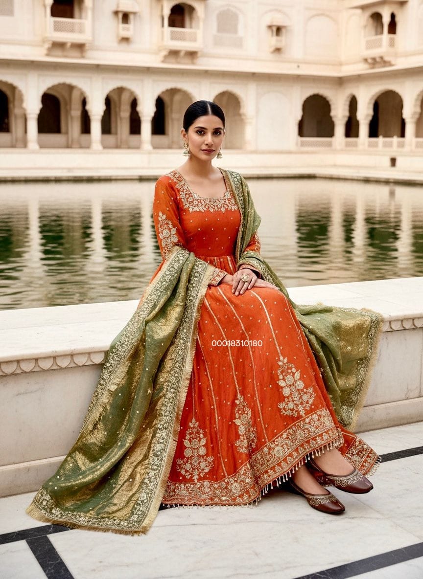 Premium Anarkali Set with Sequins & Zari Embroidery – Royal Collection - View 7