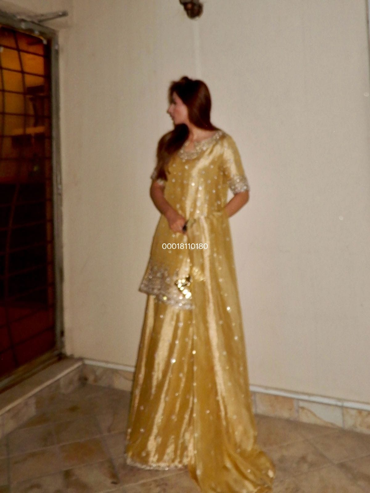 GMY Silk Kurti & Plazzo Set with Sequins & Zari Embroidery - View 7