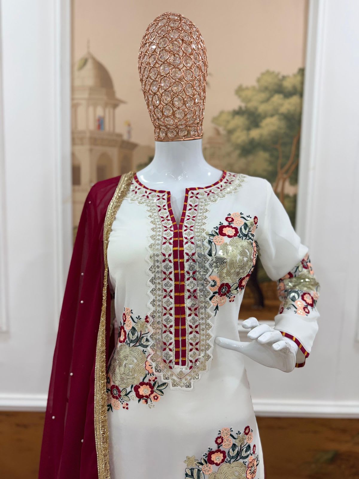 Kurti Set with Sequins, Gota & Pearl Work – Festive Collection - View 2