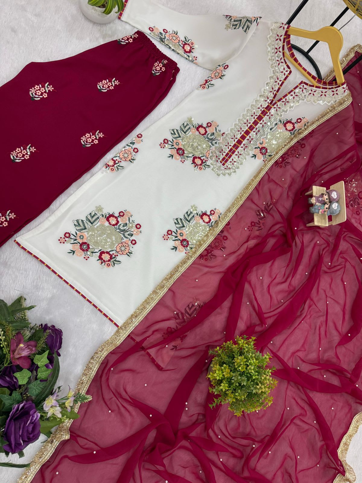 Kurti Set with Sequins, Gota & Pearl Work – Festive Collection - View 3