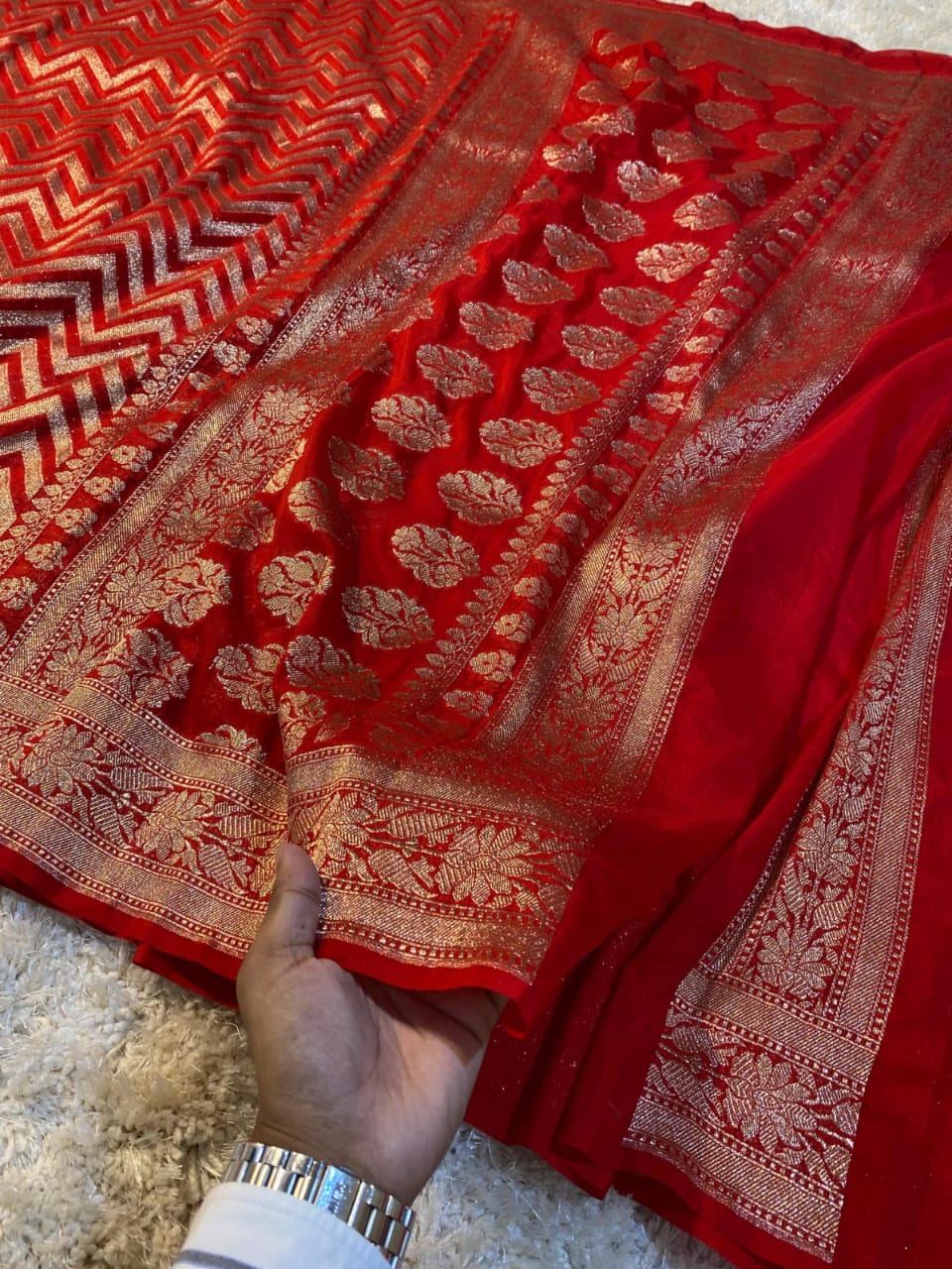 Premium Banarasi Soft Kataan Georgette Silk Saree - Banarasi Soft Kataan Georgette Silk Saree Online India - Buy at ₹2099 - Image 1