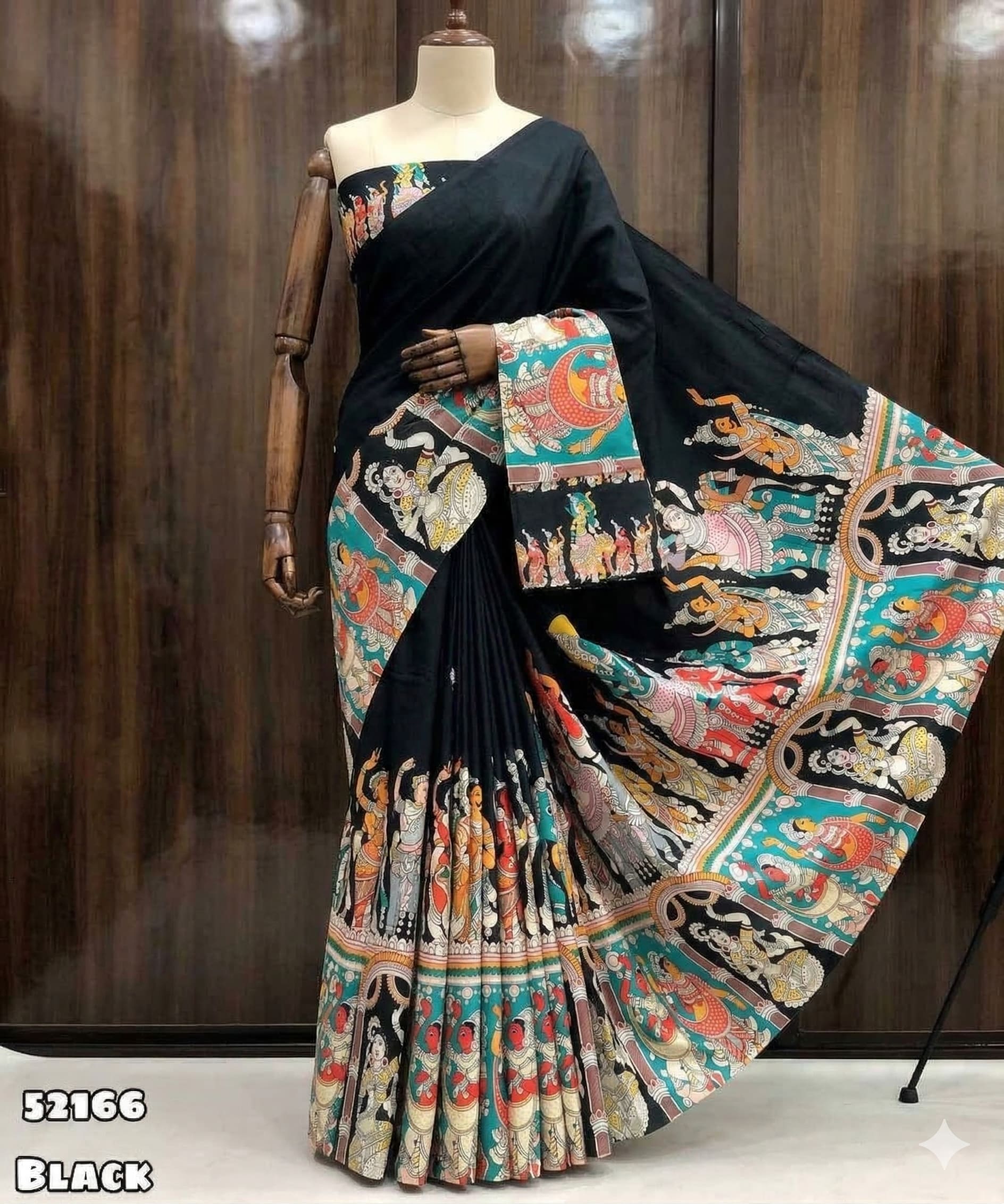 Handloom Tussar Silk Kalamkari Digital Print Saree – Artistic Collection - Handloom Tussar Silk Saree Online India - Buy at ₹1150 - Image 1