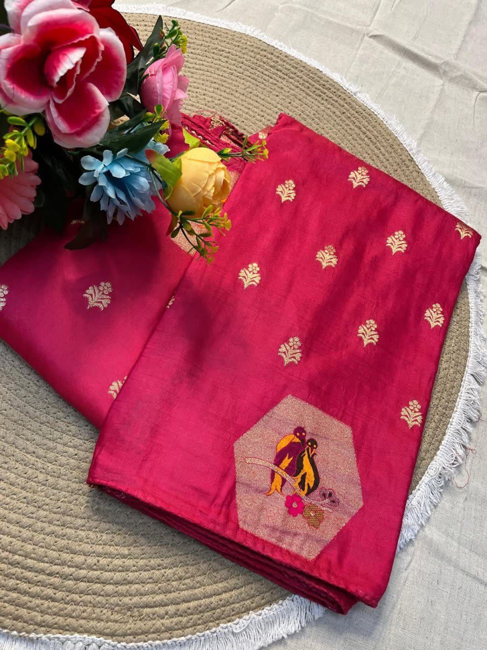A Dazzling Russian Cotton Silk Weaving Saree - View 5