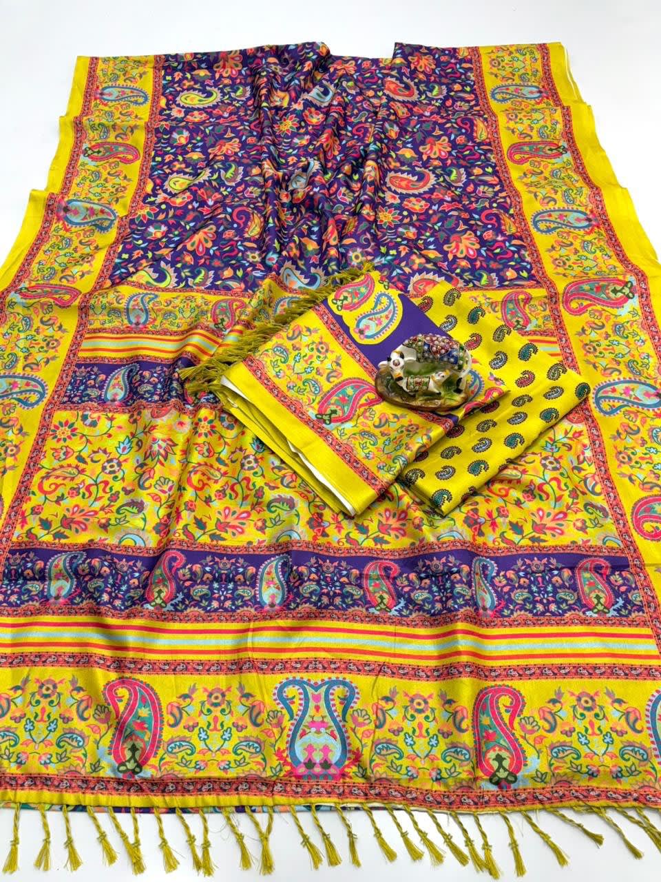 A Digital Premium Pashmina Saree with Shawl - Exclusive Hit Design - View 10