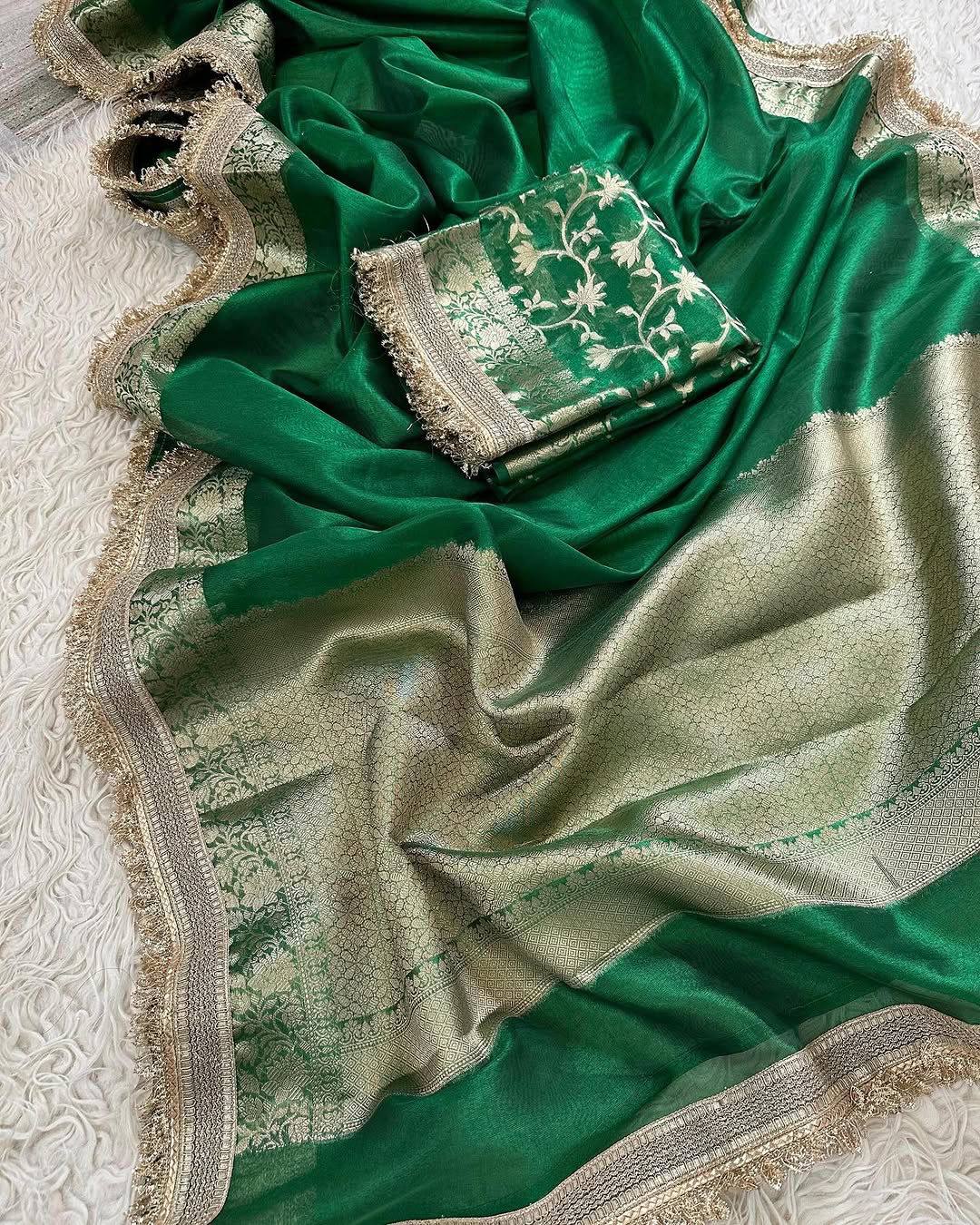 Designer Banarasi Maharani Tissue Silk Saree