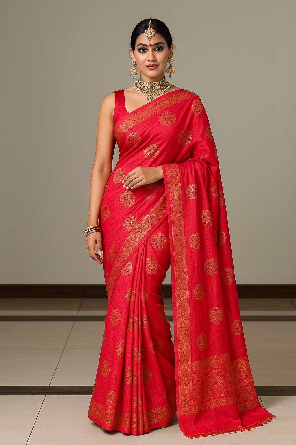 Elegant Pink Vichitra Silk Saree with Foil Print & Samosa Lace Border - Best Sarees for Wedding & Bridal