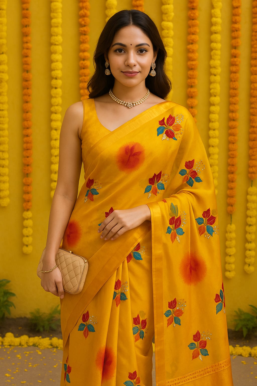 Lightweight Chiffon Saree for All Functions.