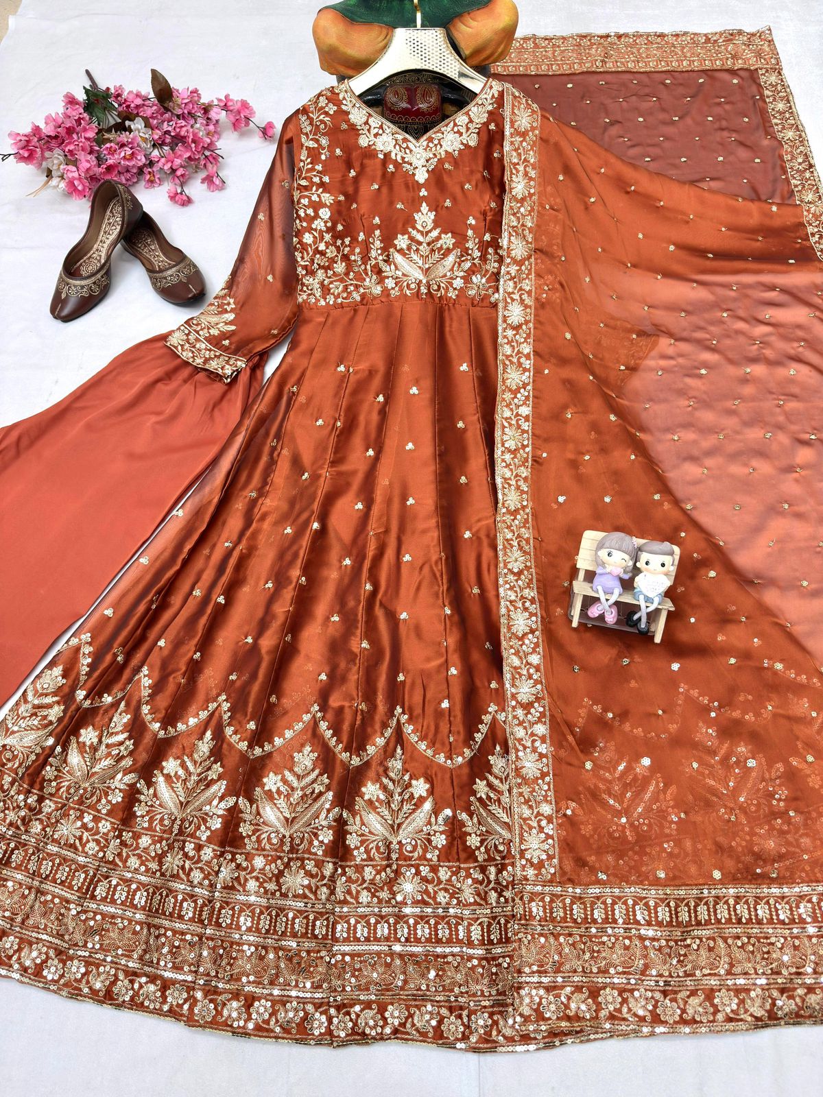 New Designer Anarkali Gown Set - Best suit set for special occasions