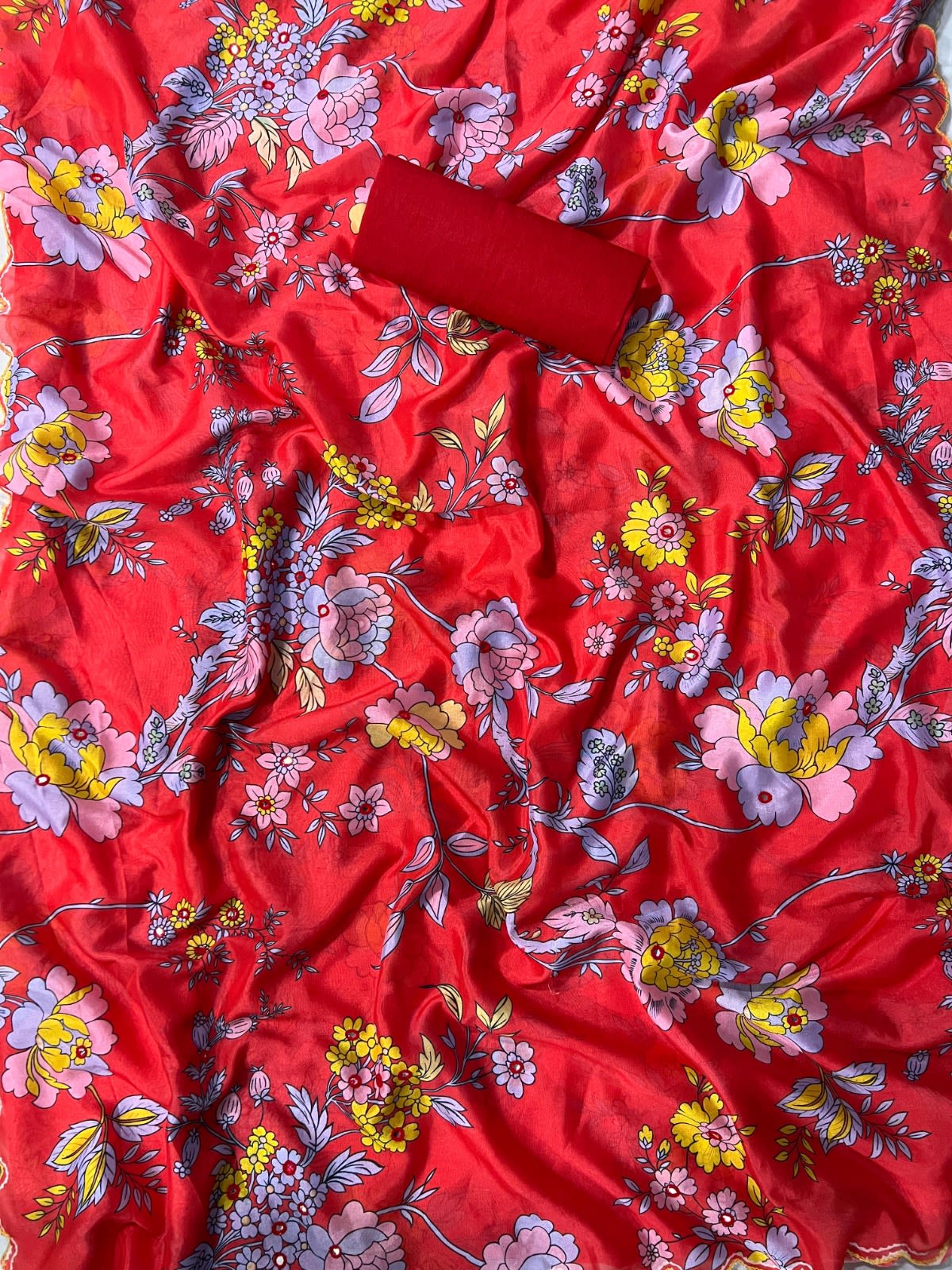 DS No. 415 – Designer Vichitra Silk Saree - Maa Kaali Creations