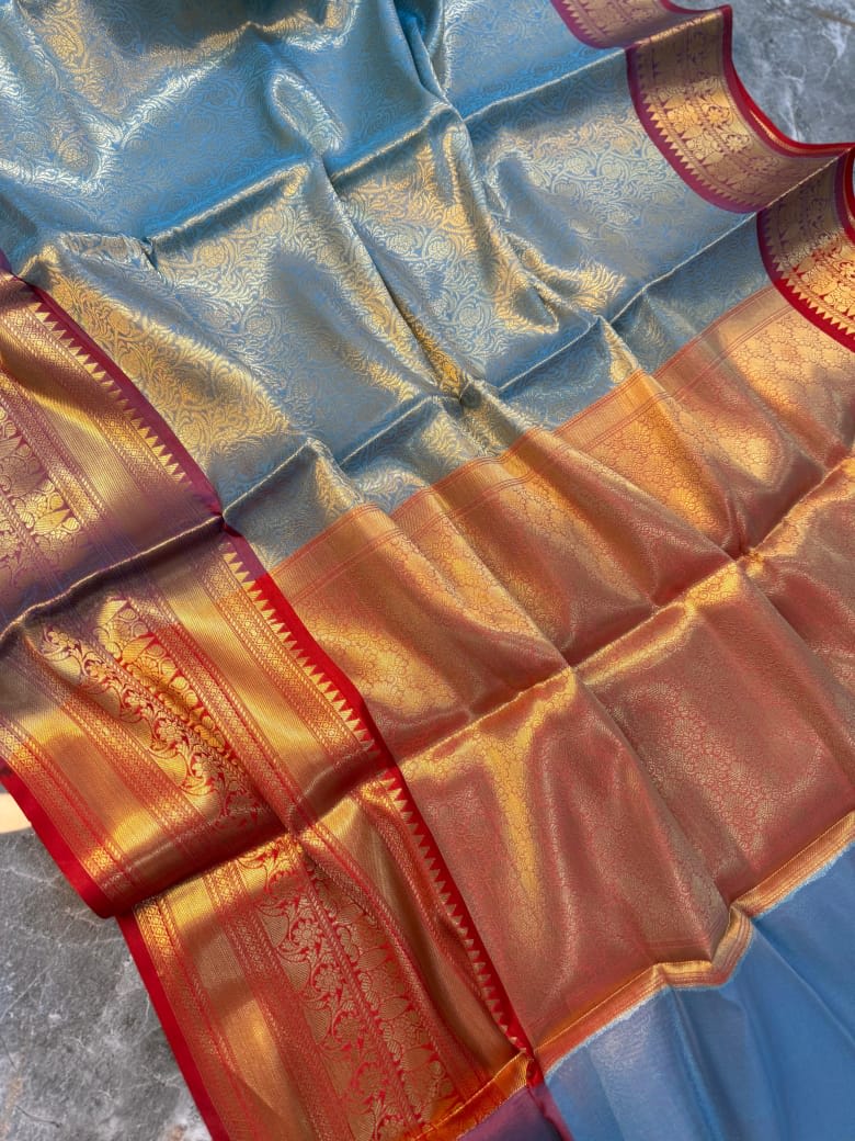 Banarasi Zari Tanchui Silk Saree - Best saree at Maa Kaali Creations
