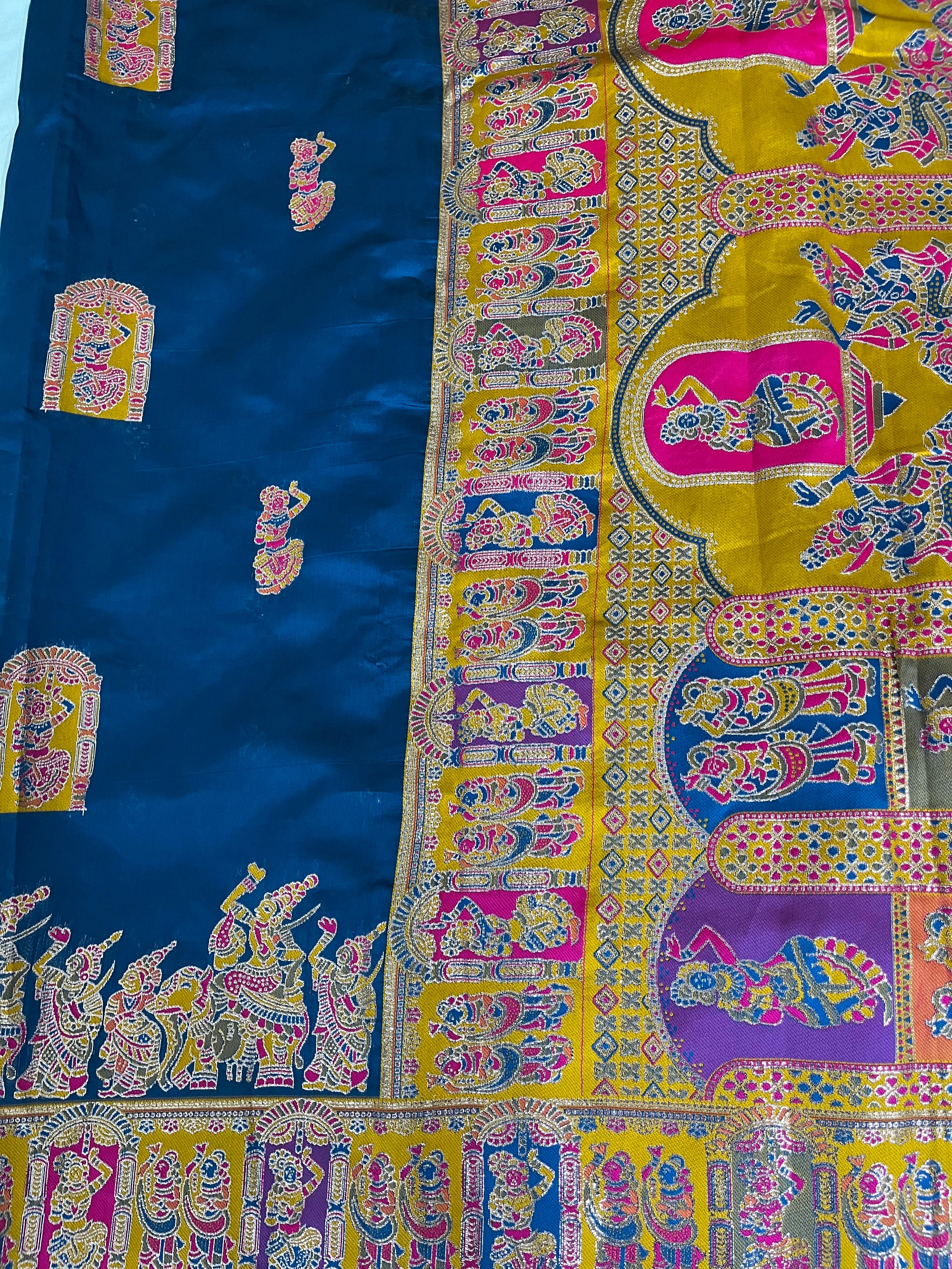 Pashmina Pure Meenakari Weaving Silk Saree