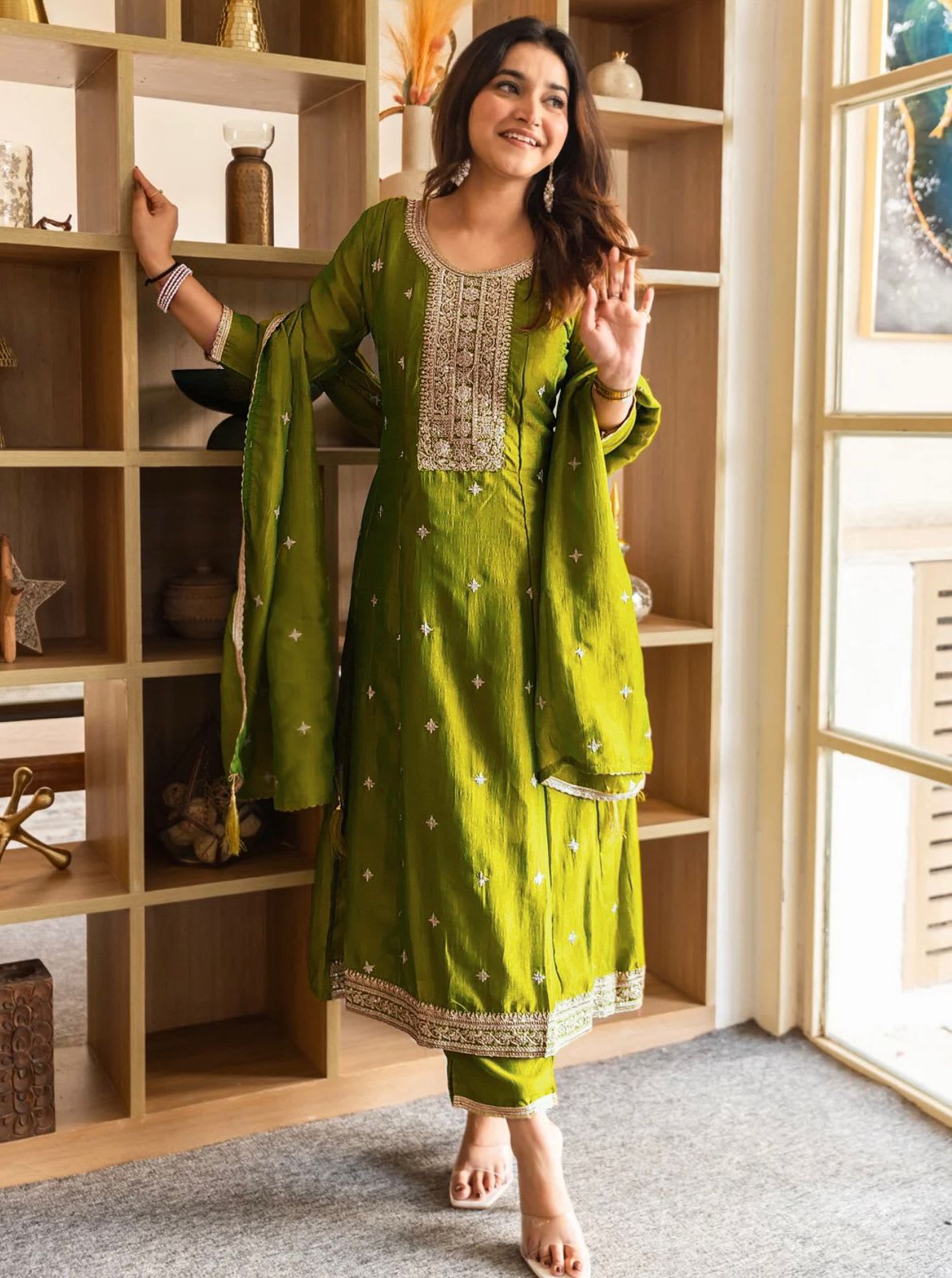 Launching New Trendy Anarkali Designers kurti Pent Set