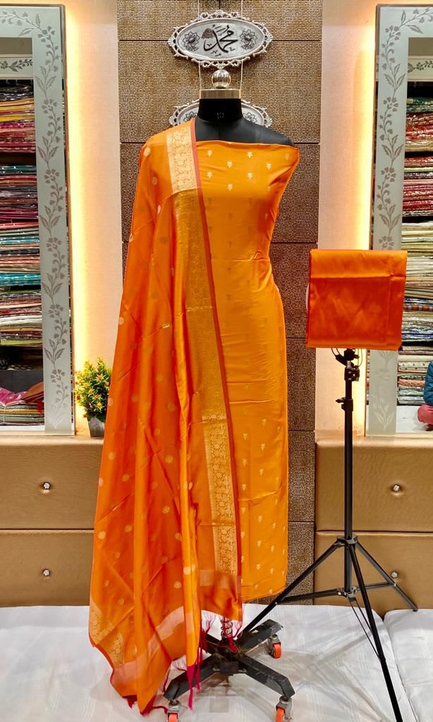 Pure Banarasi 3 Pieces Dress Material