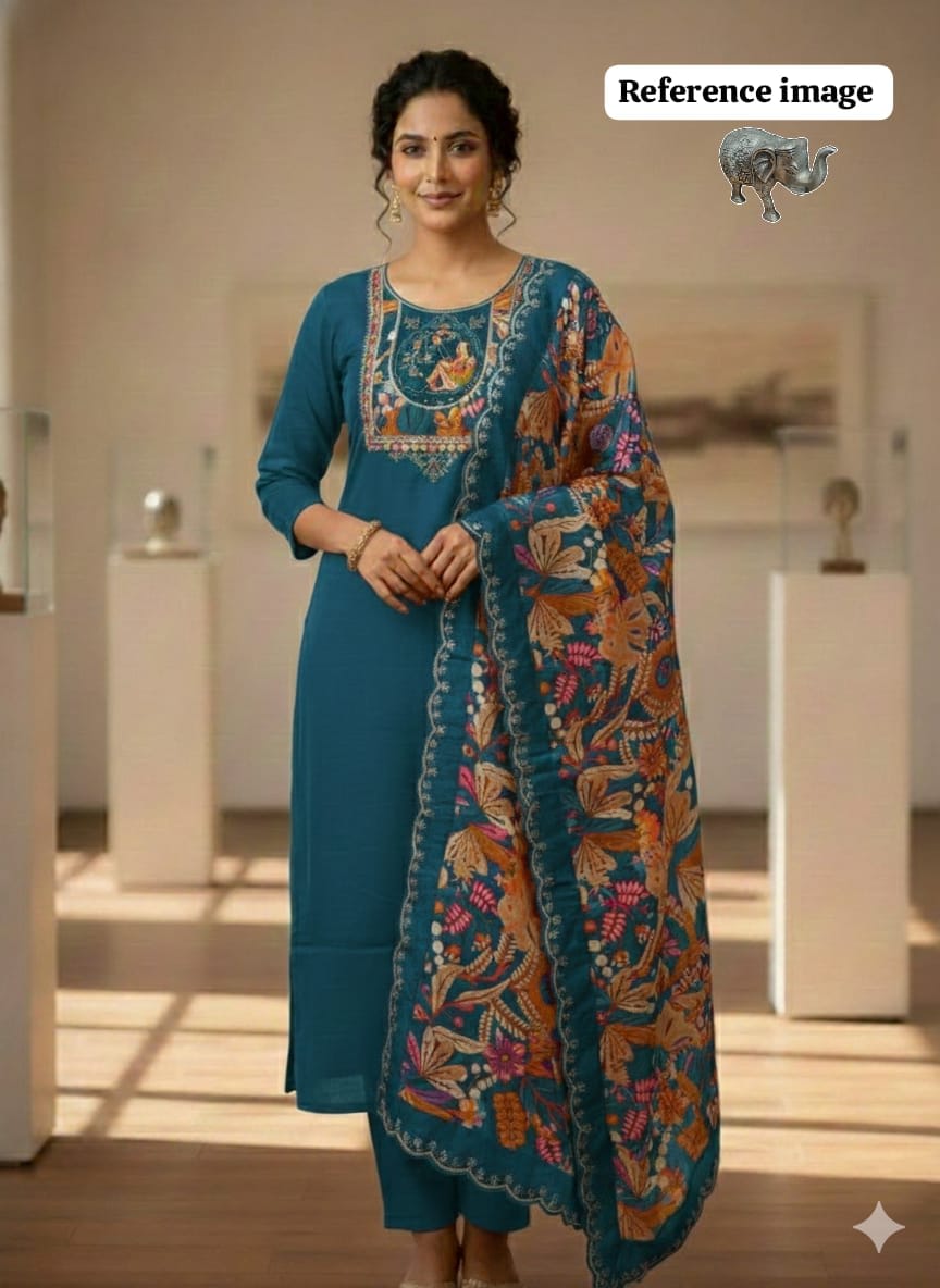 Premium Maslin Patch Work Kurti Pant Set