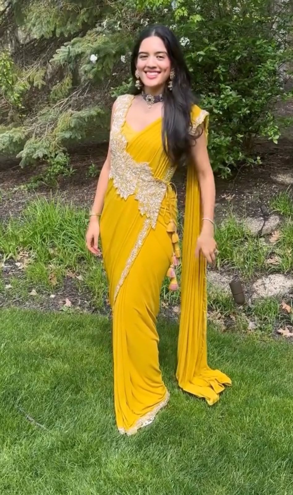 Super Trending Embroidery Cording Ready-to-Wear Saree