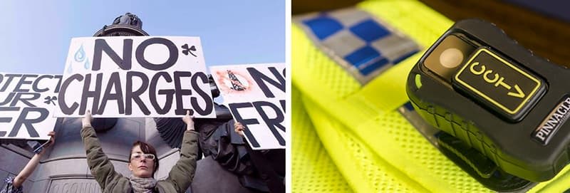 Gardaí wear body cameras at protests