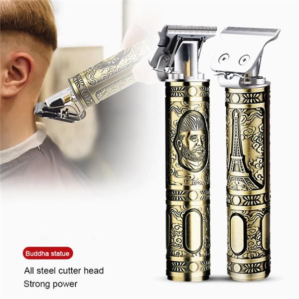 Vintage T9 Rechargeable Hair & Beard Trimmer  Metal Body Hair Clipper