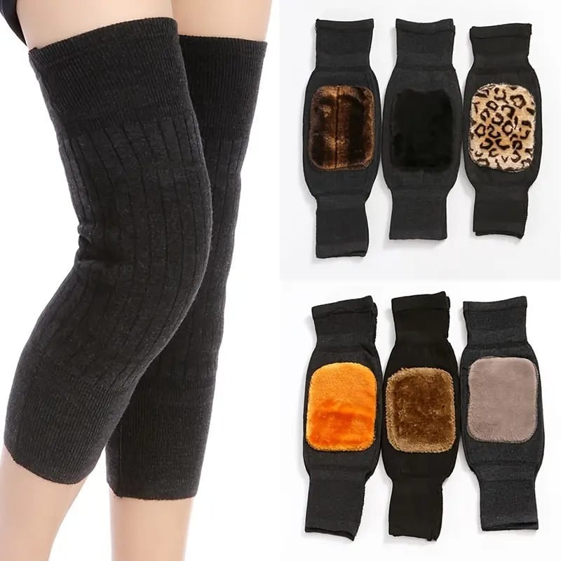 1 Pair Knee Warmer | Winter Warm Thermal Knee Warmers | Knee Protector  Without Belt (Random Color)