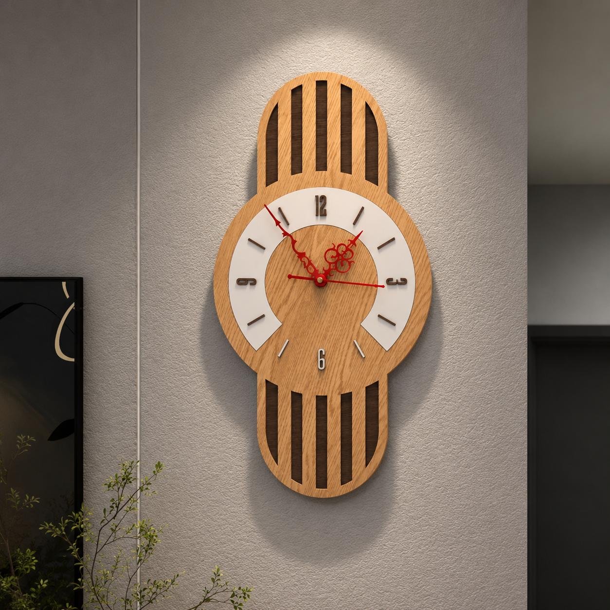 Modern Eclipse MDF Wall Clock