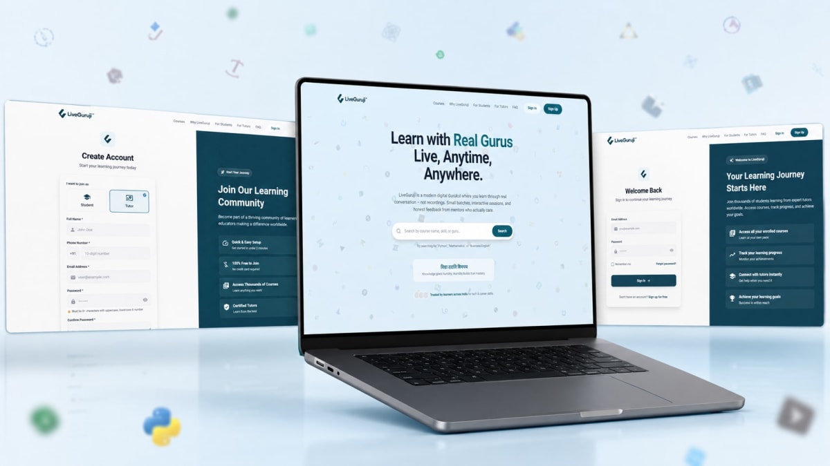 LiveGuruji live learning marketplace portfolio