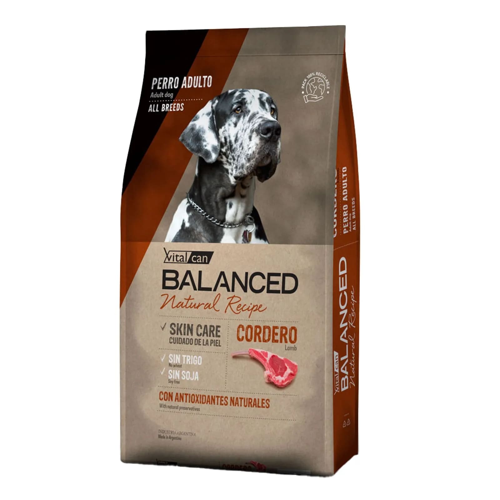 VITAL CAN BALANCED PERRO NATURAL RECIPE CORDERO 15KG