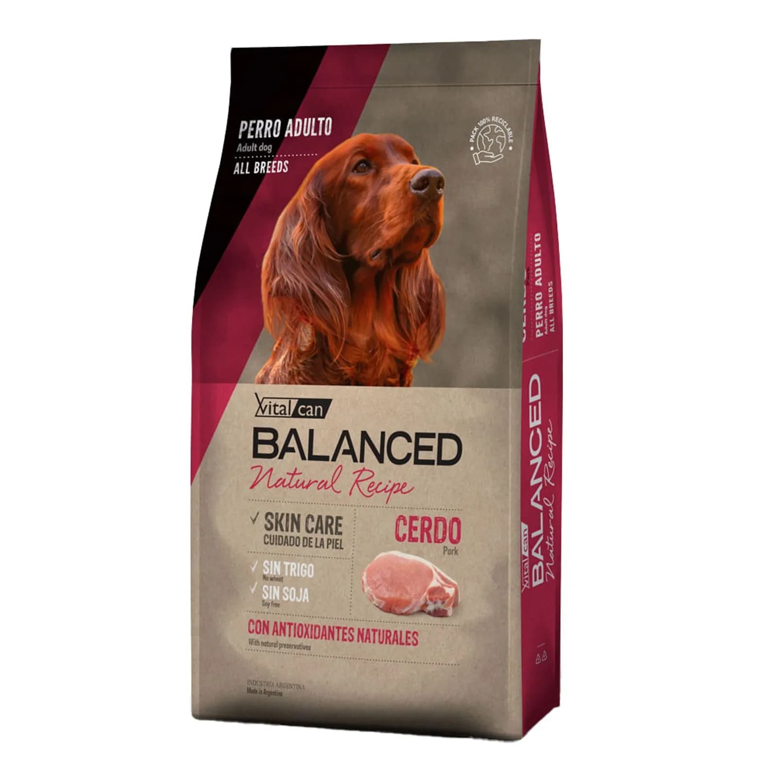 VITAL CAN BALANCED PERRO NATURAL RECIPE CERDO 3KG