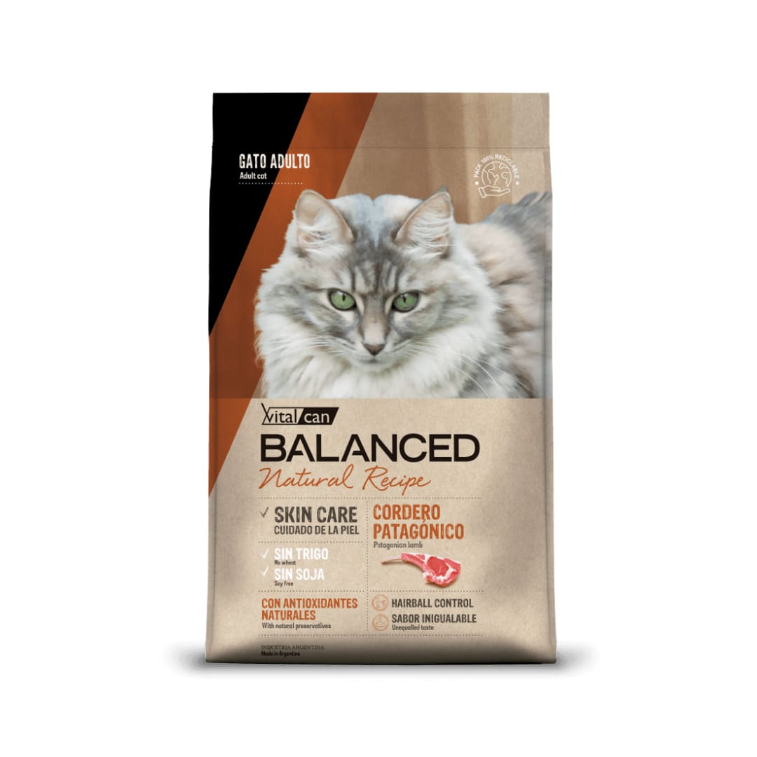 VITAL CAN BALANCED GATO NATURAL RECIPE CORDERO 3KG