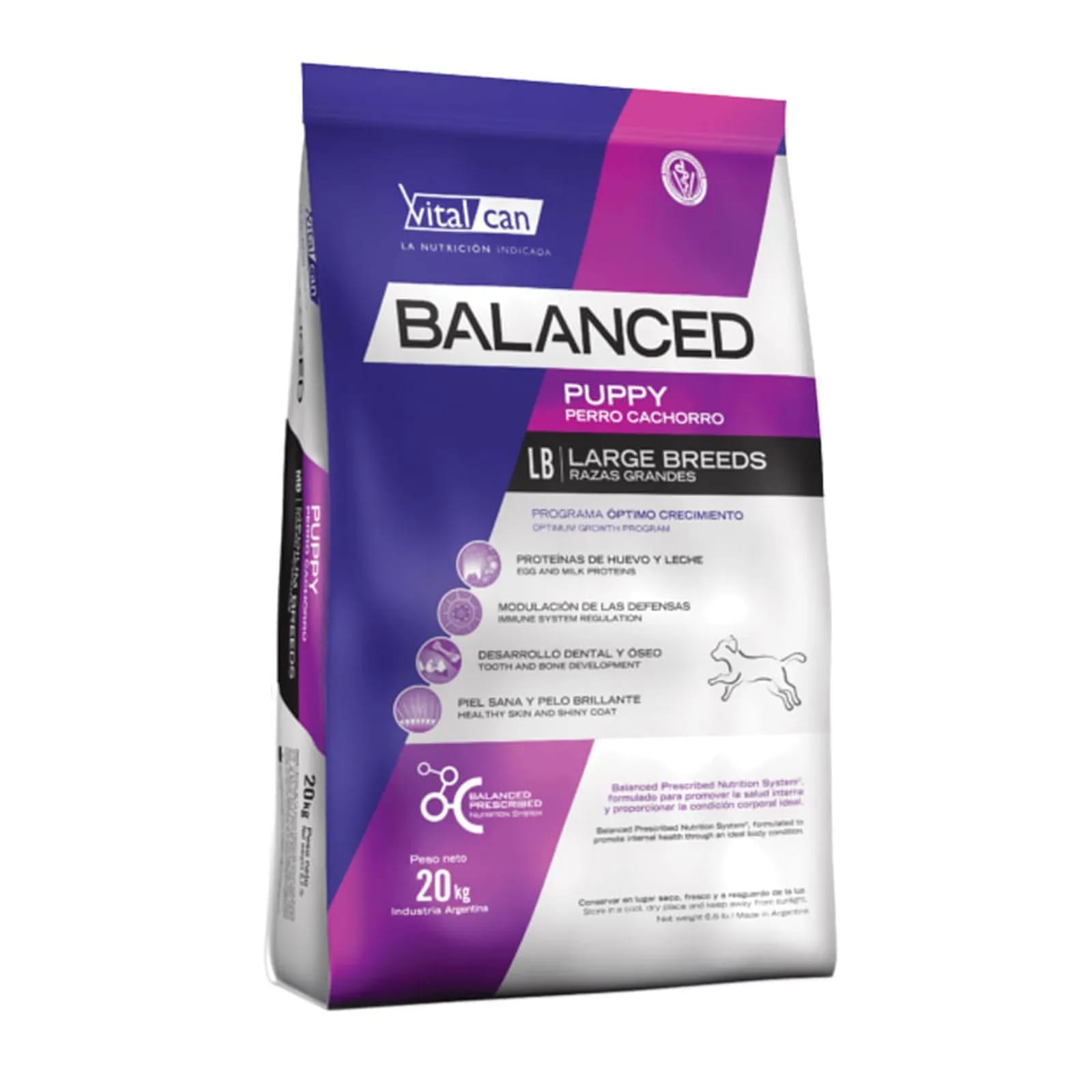 VITAL CAN BALANCED PERRO CACHORRO RAZA GRANDE 20KG