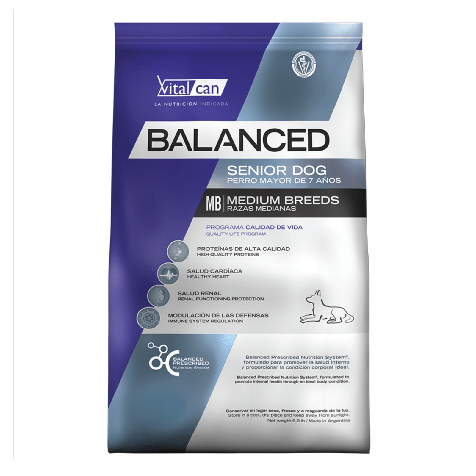VITAL CAN BALANCED PERRO SENIOR RAZA MEDIANA 12KG