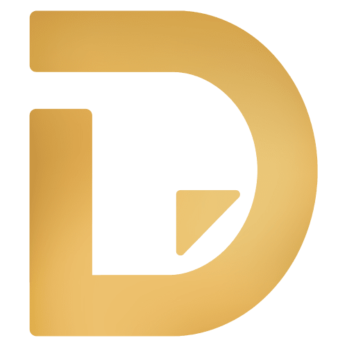 Visitkort, forside med Djernis Gruppens symbol i messing