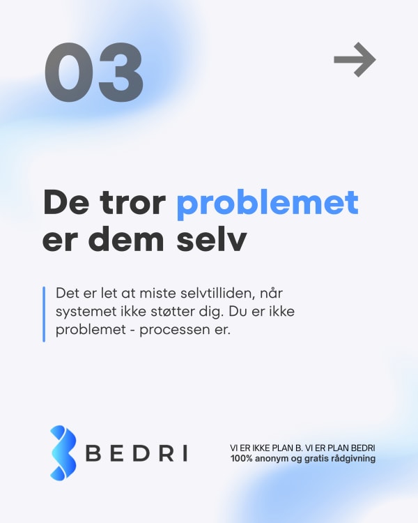 BEDRI karrusel 03: De tror problemet er dem selv