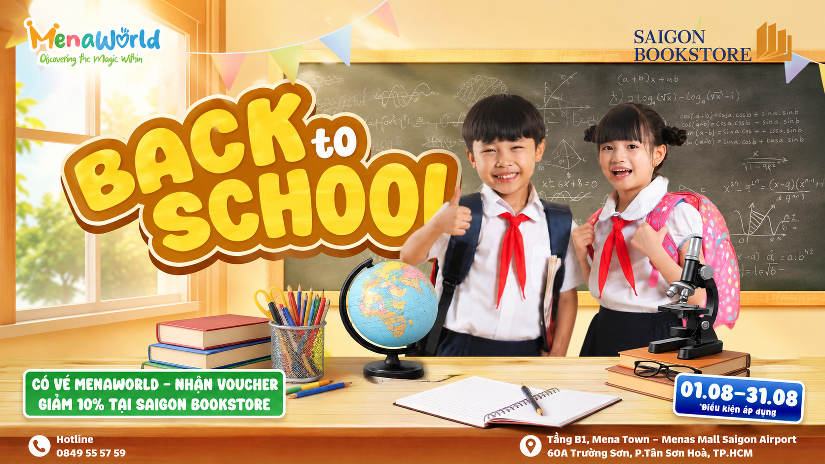 Back To School: Nhận voucher 10% tại Saigon Bookstore